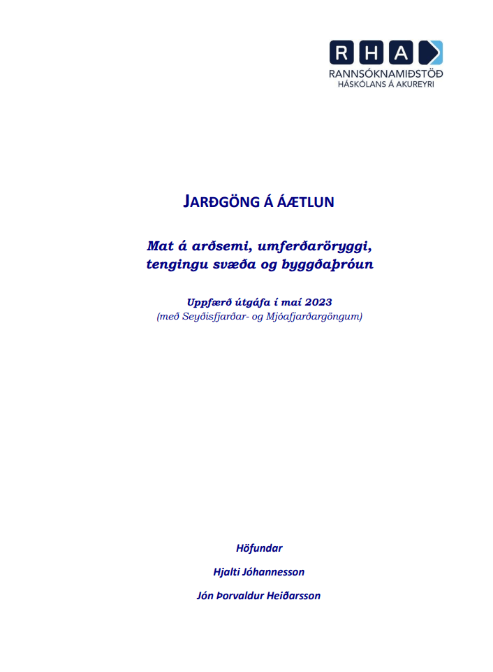 jarðgöng á áætlun