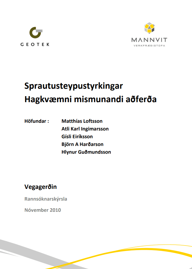 Sprautusteypustyrkingar