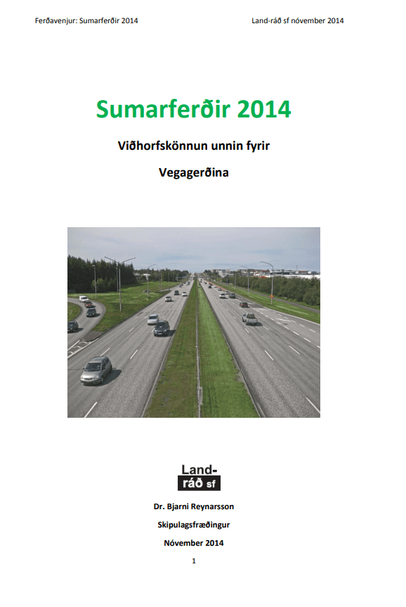 Sumarferðir 2014 - ferðavenjukönnun