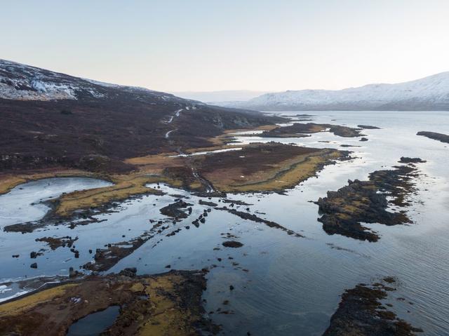 Vegagerð úti fyrir Teigskóg.