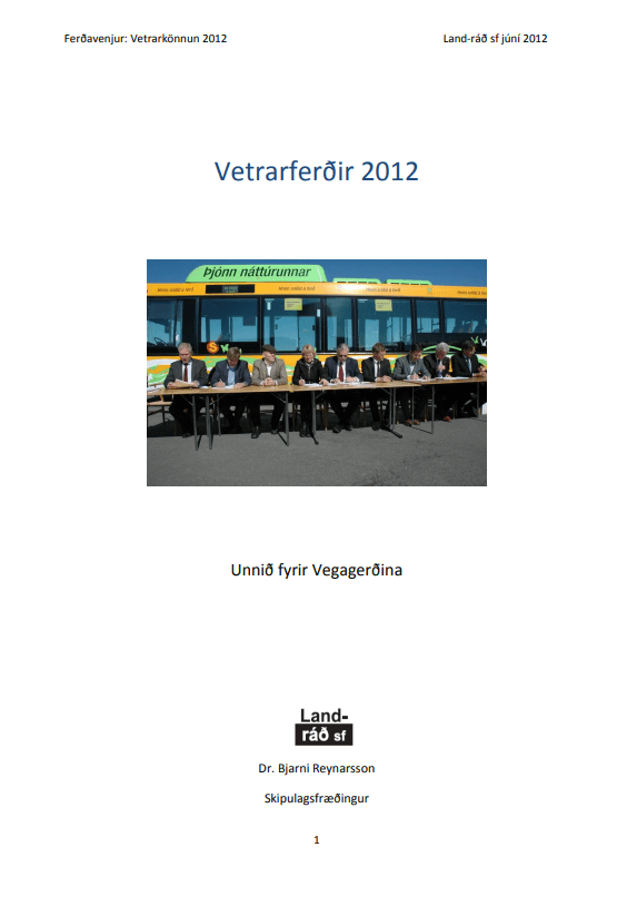 Ferðavenjur veturinn 2011-2012