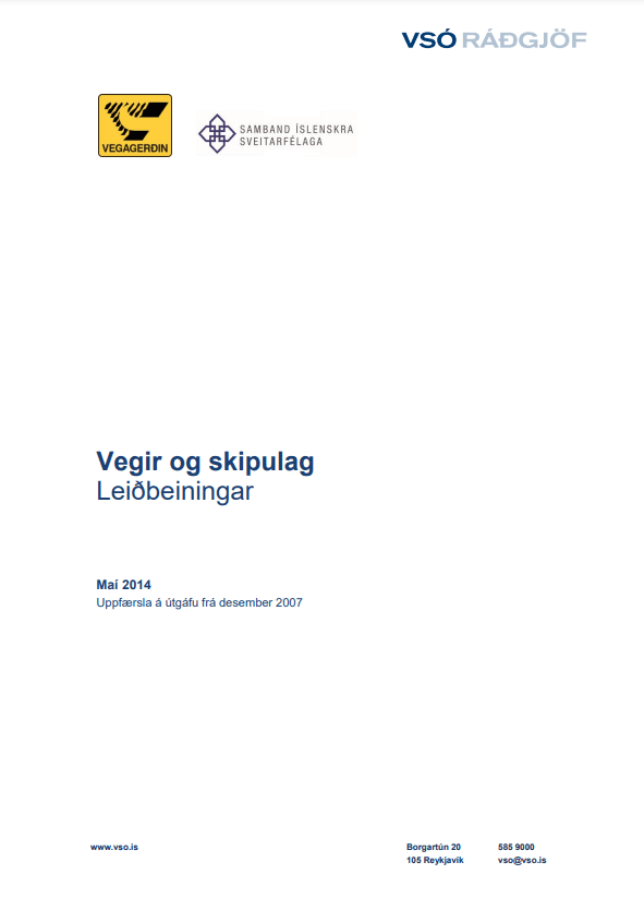 Forsíða - Vegir og skipulag, leiðbeiningar
