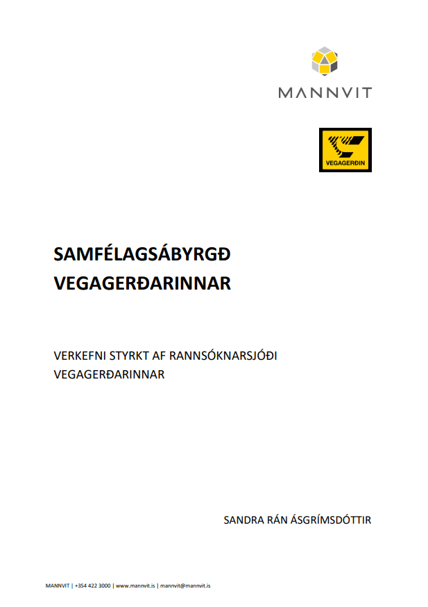 Samfélagsleg ábyrgð Vegagerðarinnar