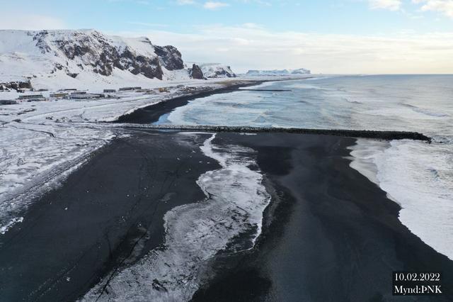 Sandfangarinn austan við þorpið. Mynd/Þórir Níels Kjartansson
