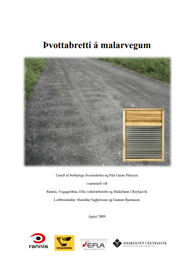 Þvottabretti a malarvegum