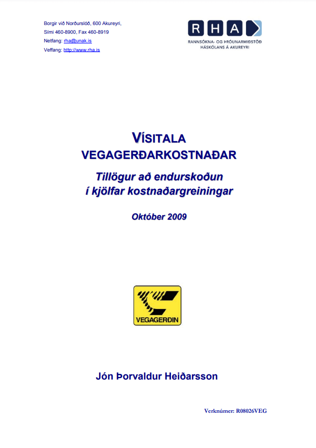 Vísitala vegagerðarkostnaðar