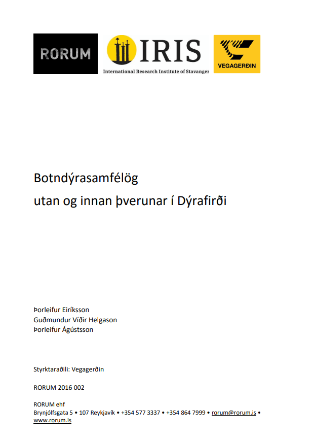 Botndýrasamfélög utan og innan þverunar í Dýrafirði