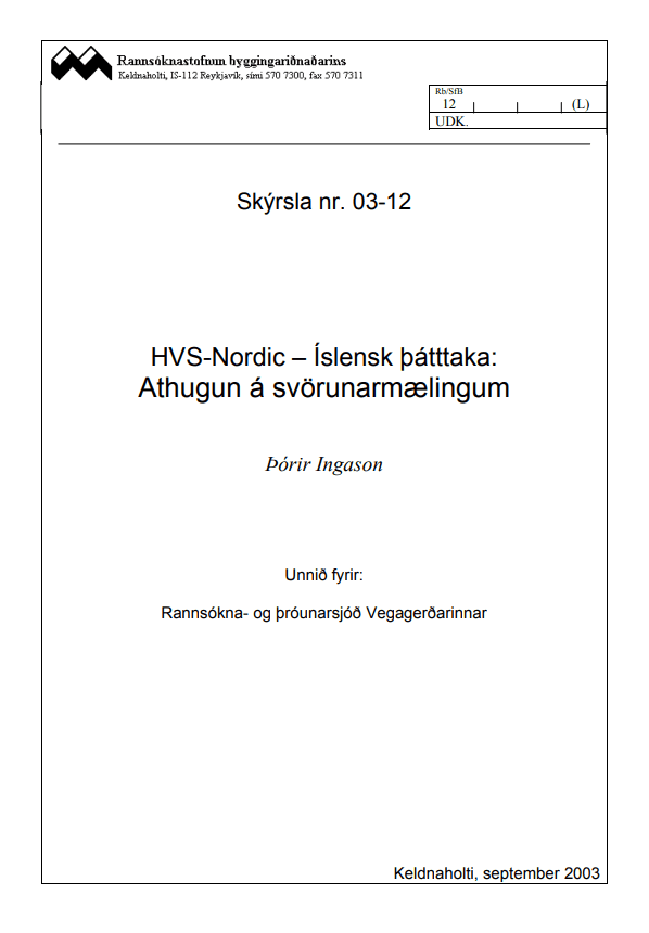 HVS Nordic - Íslensk þátttaka