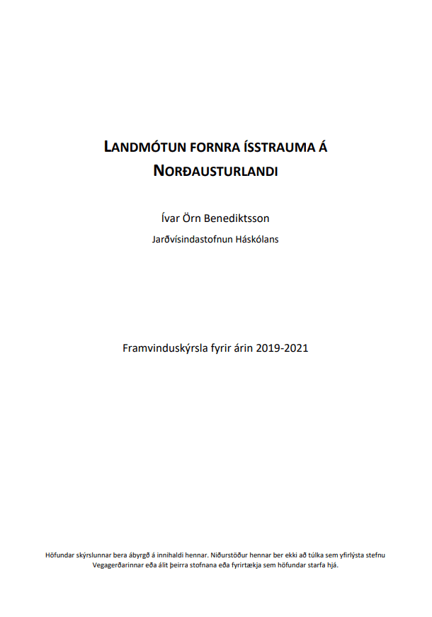 Landmótun fornra ísstrauma á Norðausturlandi - Framvinduskýrsla 2019-2021