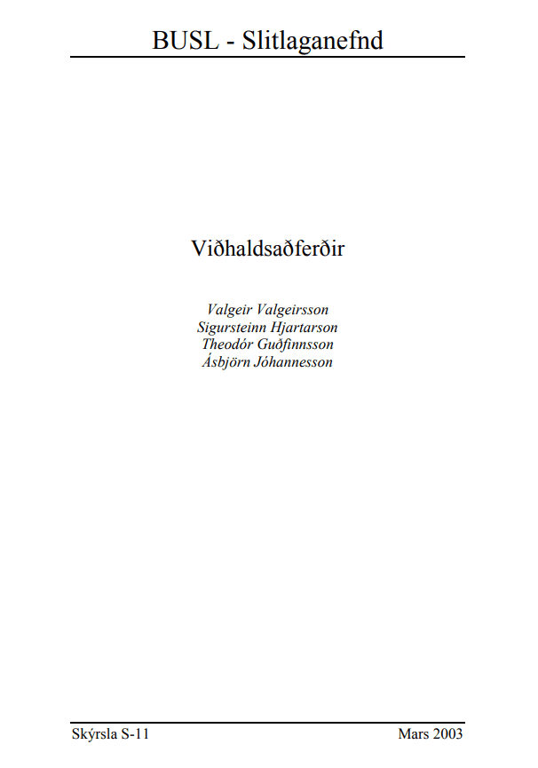 Viðhaldsaðferðir