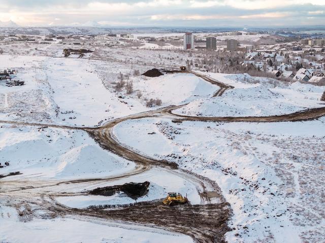 Arnarnesvegur. Yfirlitsmynd yfir framkvæmdasvæðið.