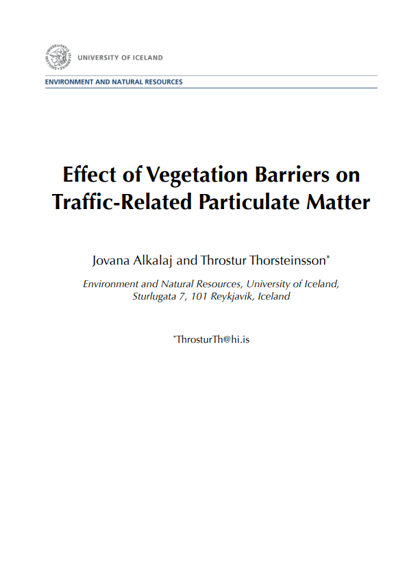 Effect of Vegetation Barriers on Traffic-Related Particulate Matter