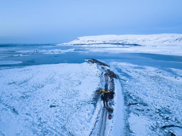 Framkvæmdir í Djúpafirði.