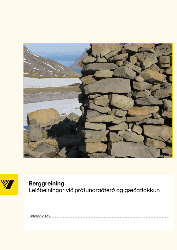 LEI-3410 Leiðbeiningar Berggreining