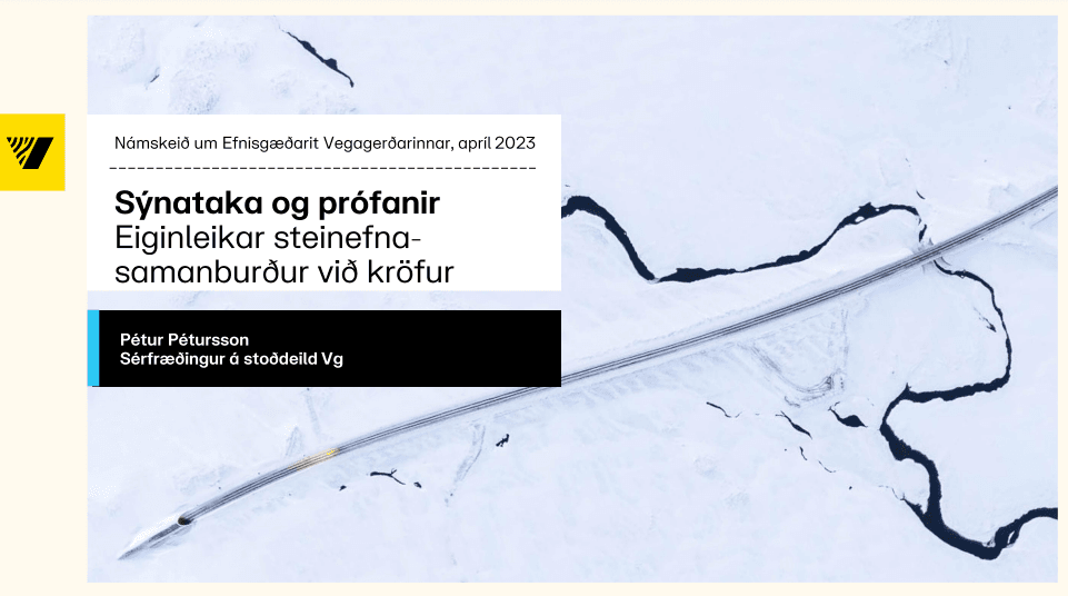 Námskeið um Efnisgæðaritið - sýnataka og prófanir