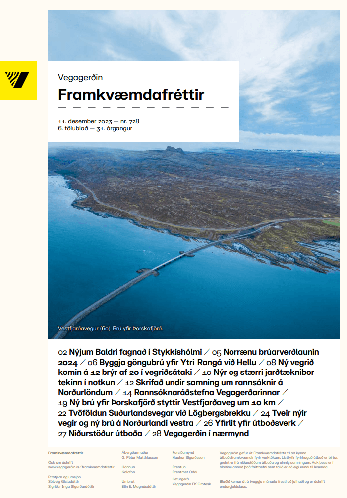 Forsíða framkvæmdafréttir des 2023