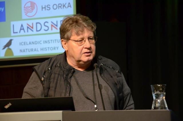 Dr. Þorvaldur Þórðarson, eldfjallafræðingur og prófessor við Háskóla Íslands, hélt erindið Eldvirkni á Íslandi og hugsanleg áhrif á innviði.
