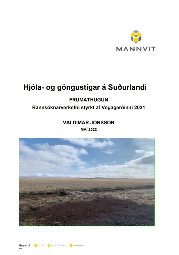 Hjóla- og göngustígar í dreifbýli á Suðurlandi