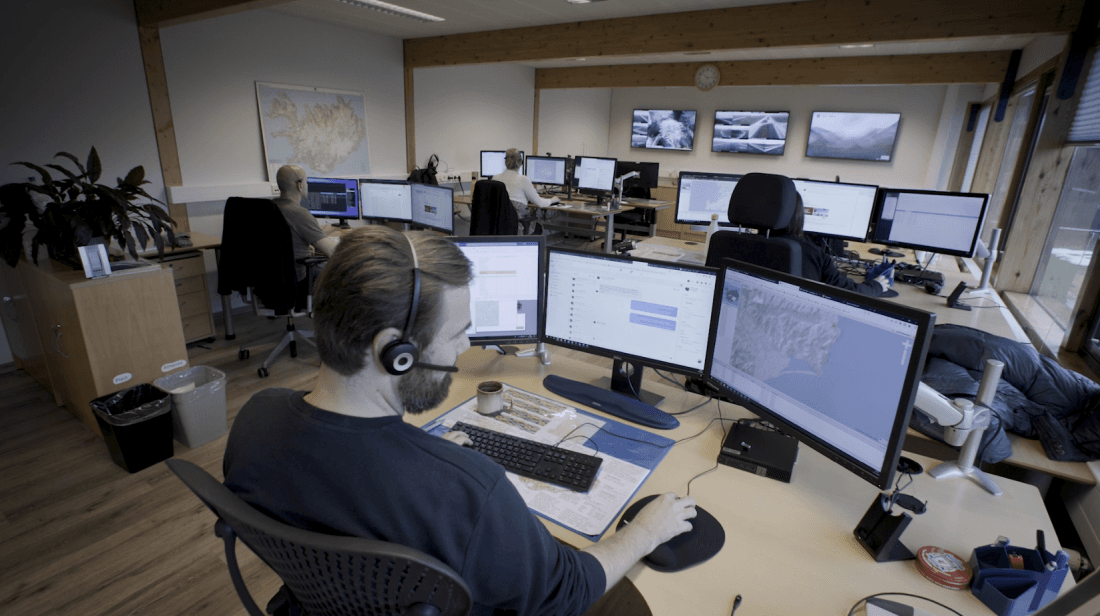 Offices of the 1777 Traffic service in Ísafjörður.